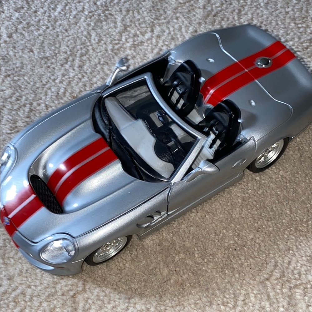 Silver and Red Toy Car